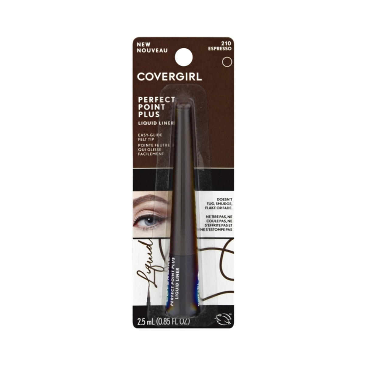 Covergirl Perfect Point Plus Liquid Liner, 210 Espresso, 0.08 Fl Oz