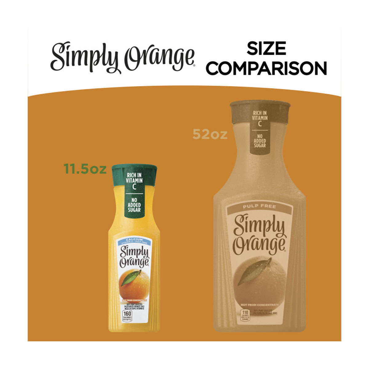 Simply Orange Pulp Free Orange Juice 11.5 fl oz