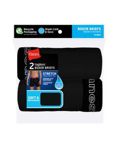 Hanes Tagless Boxer Briefs, 2 Ct