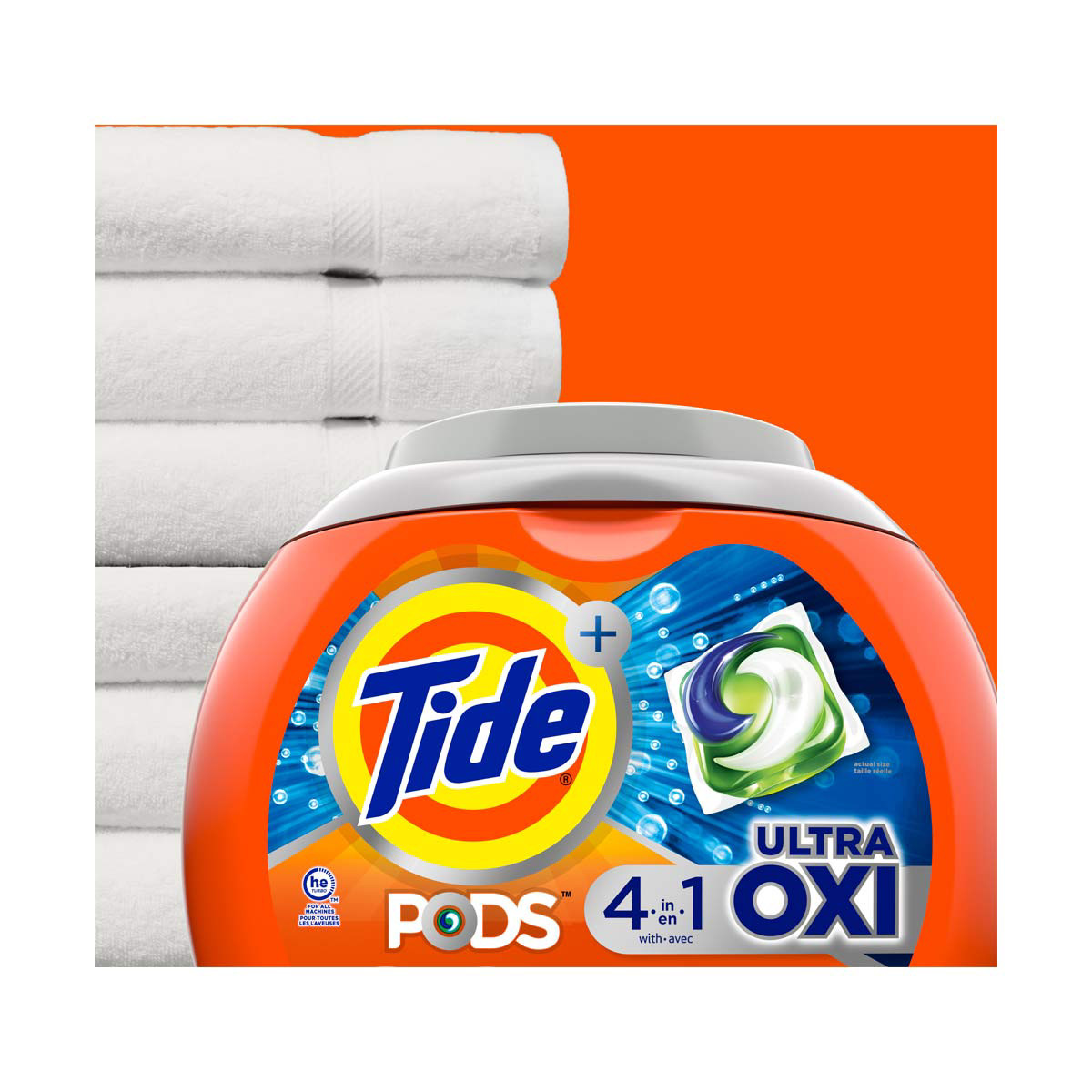 Tide Pods 4-N-1 Ultra Oxi Laundry Detergent, 43 Ct