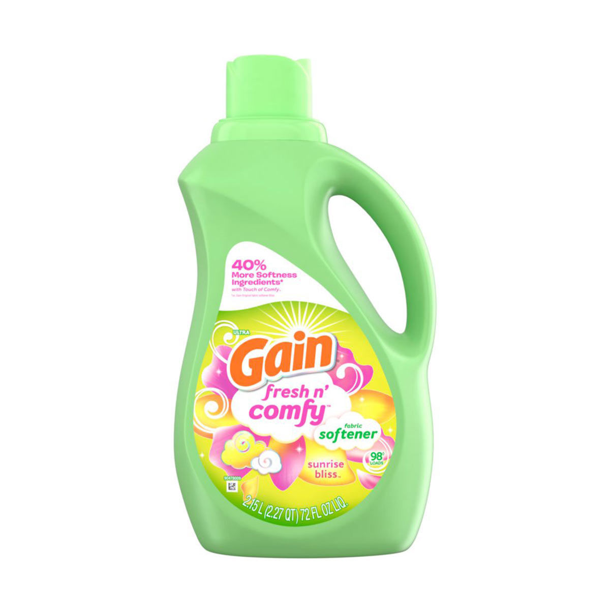 Ultra Gain Fresh N' Comfy Fabric Softener Cloud Escape 105 Loads 90 Oz.