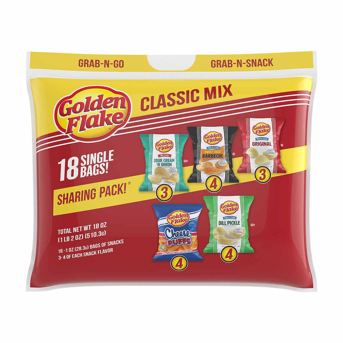 Golden Flake Classic Mix Sharing Pack, 18 ct