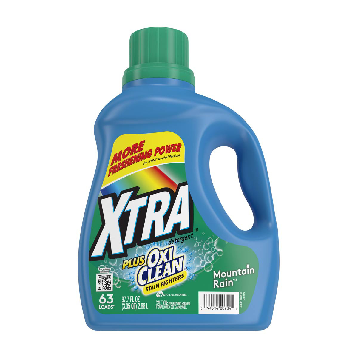 Xtra Plus Oxiclean Mountain Rain Laundry Detergent, 97.7 Fl Oz – Dollar ...