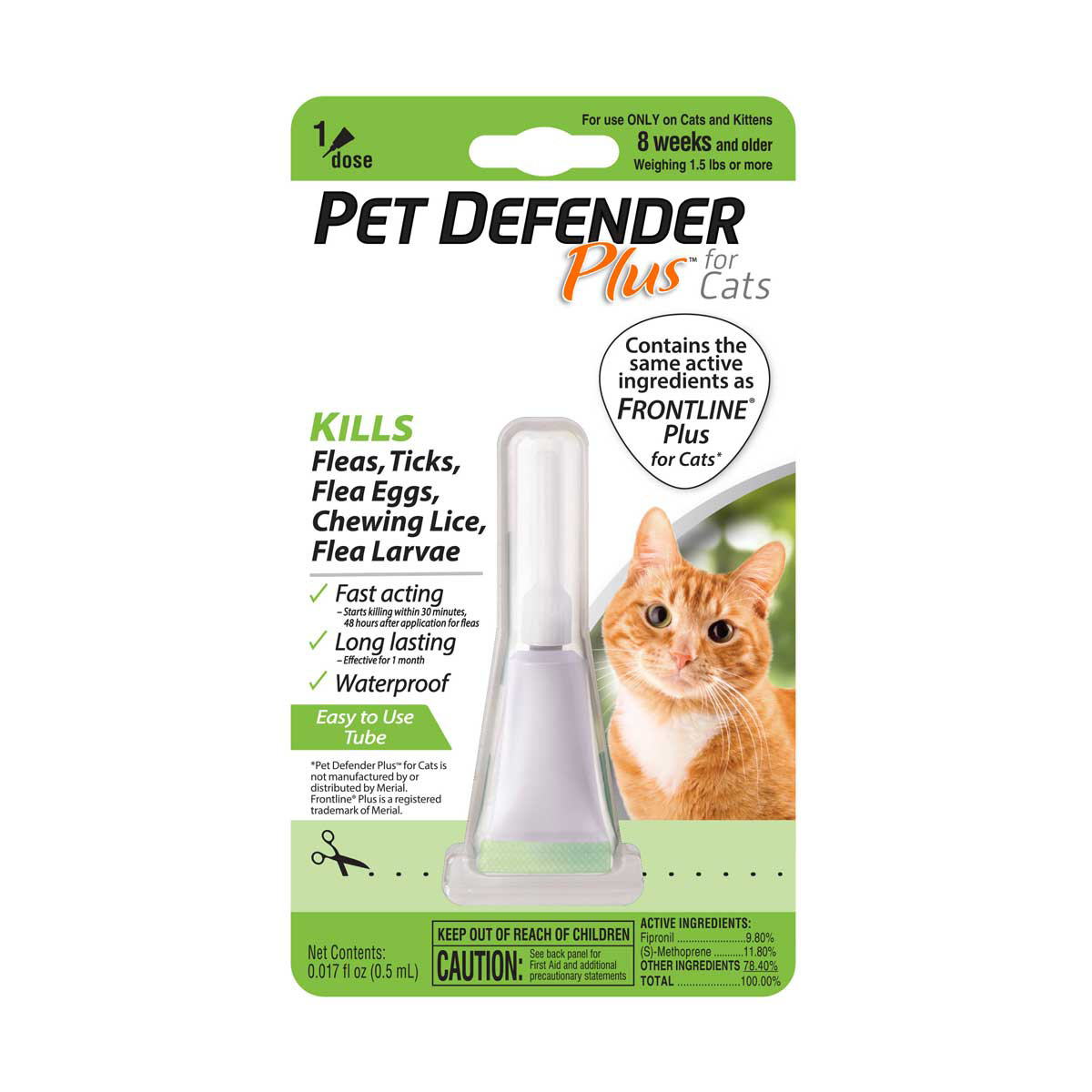 Pet Defender Plus for Cats 1 Dose