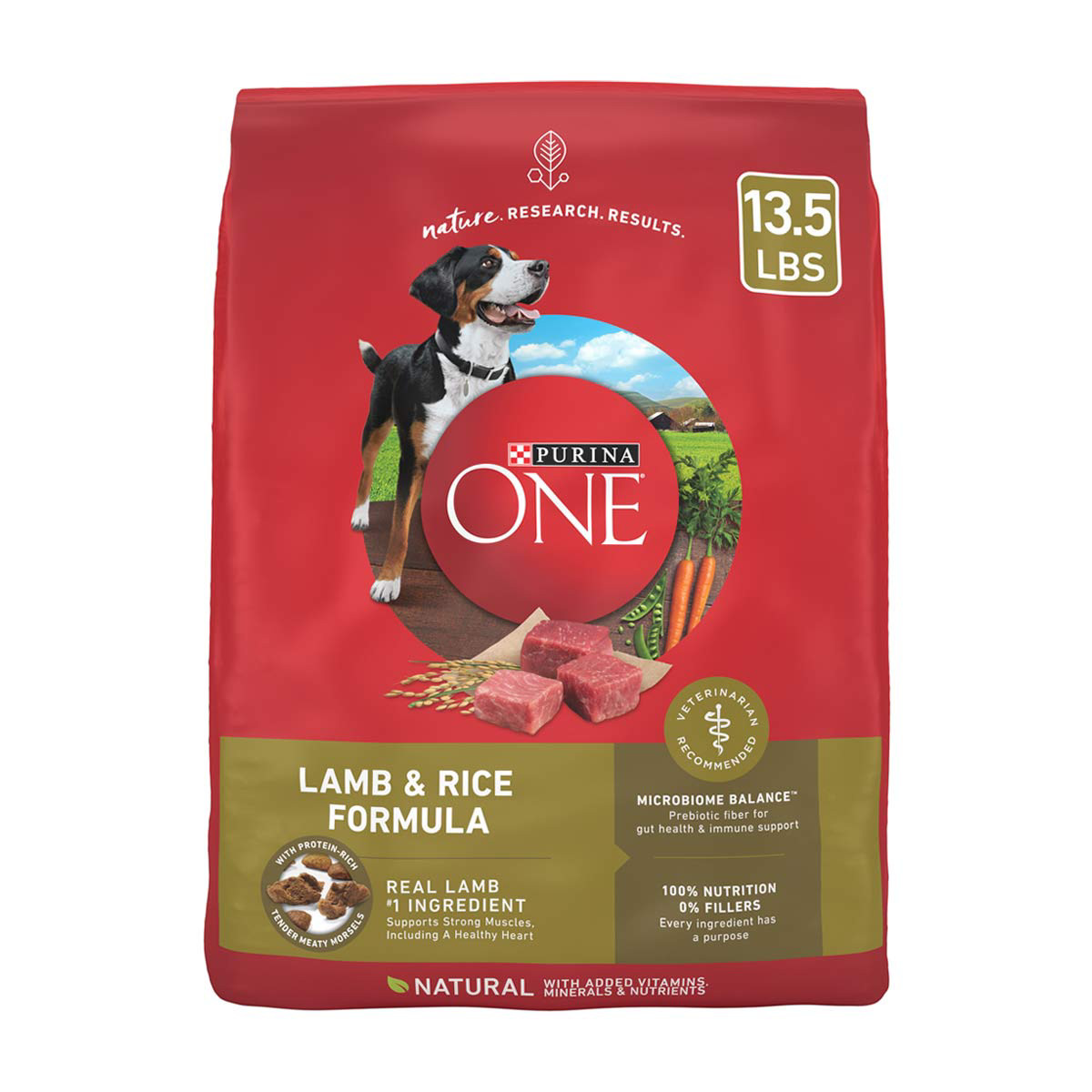 Purina One Dry Dog Food Lamb And Rice Formula 13.5 Lb Bag