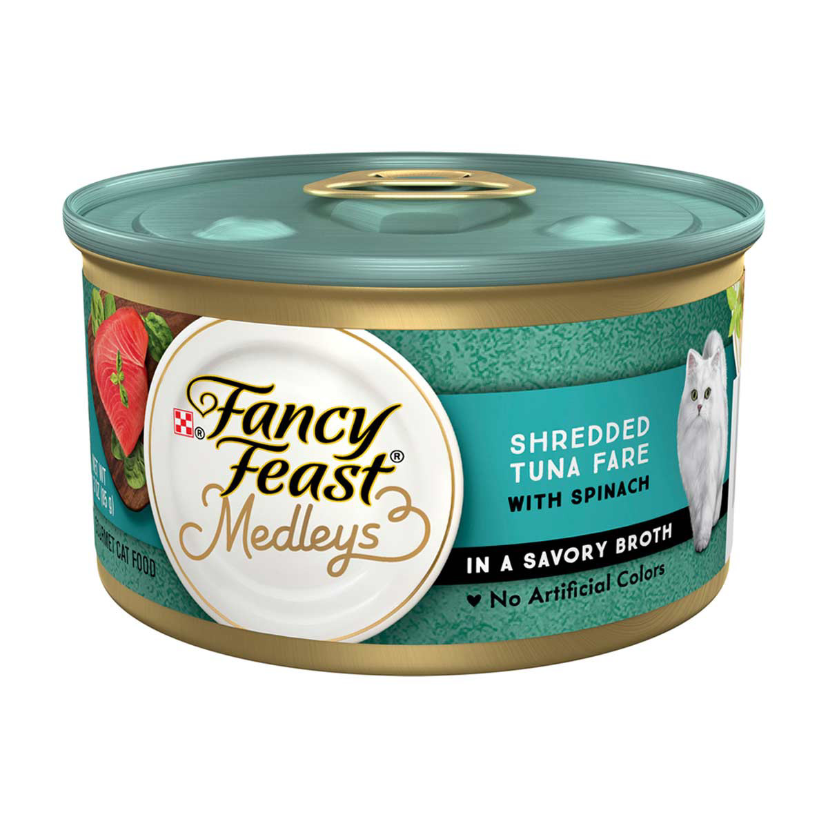 Purina Fancy Feast Wet Cat Food Shredded Tuna Fare With Garden