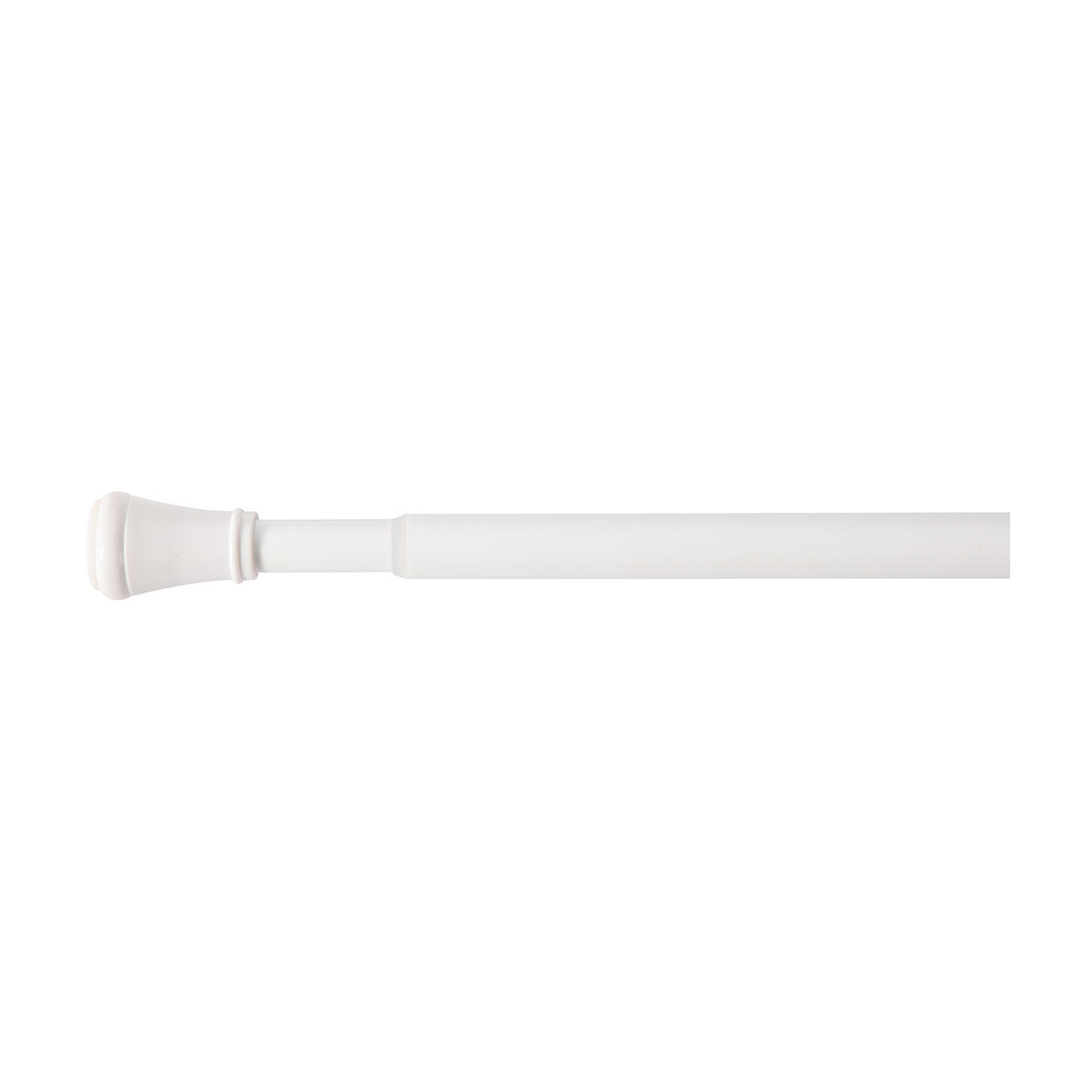 White Tension Rod - Tension Rod for Curtains