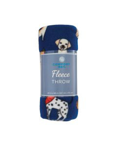 Comfort Bay Printed Fleece Throw Blanket Assorted 50 X 60 Inches