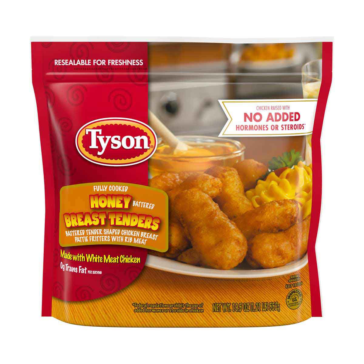 Tyson Fully Cooked Honey Battered Breast Tenders, 19.5 oz