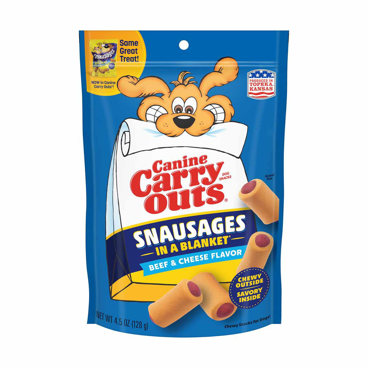 Canine Carry Outs Snausages in a Blanket Beef Cheese Flavor Dog Treats 4.5 oz