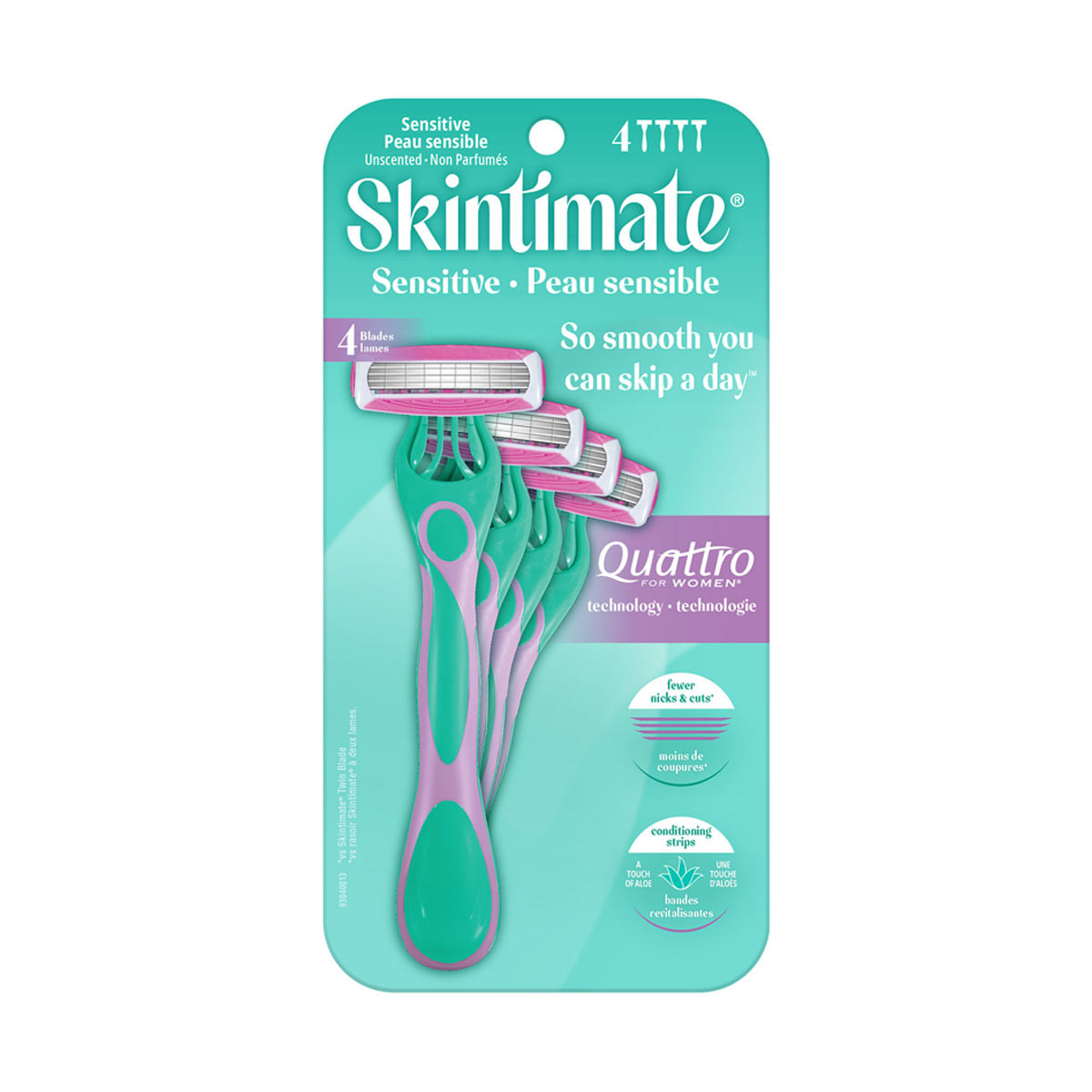 Skintimate Sensitive Disposable Women's Razors, 4 ct