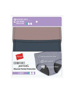 Hanes Comfort Period Underwear - Brief Size 7, 2 Ct