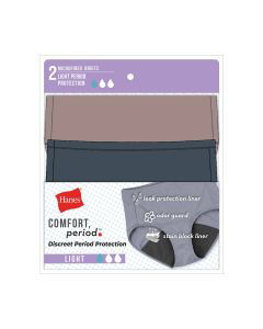 Hanes Comfort, Period. Women's Brief Period Underwear, Light Leaks