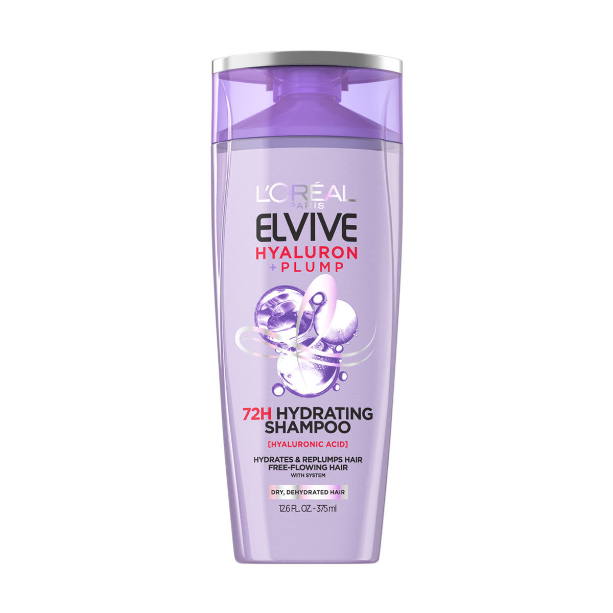 L'Oreal Paris Elvive Hyaluron Plump Hydrating Shampoo Paraben Free For Dry Hair, 12.6 Fl Oz