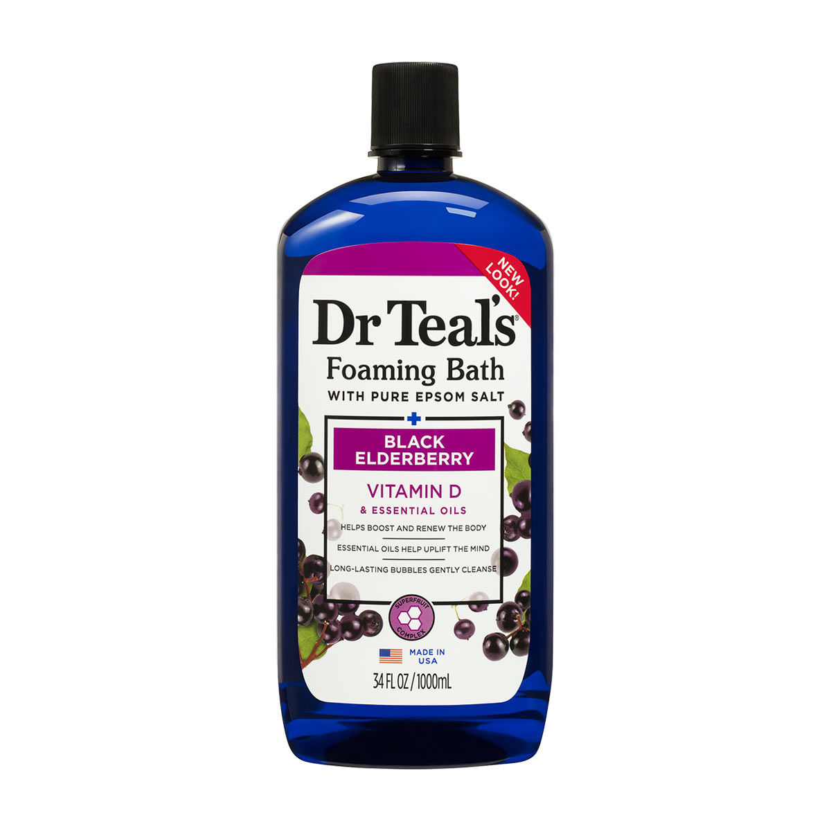 Dr Teal's Foaming Bath with Black Elderberry 34 fl oz