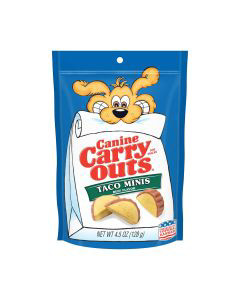 Canine Carry Outs Taco Minis Beef Flavor Dog Treats 4.5 oz