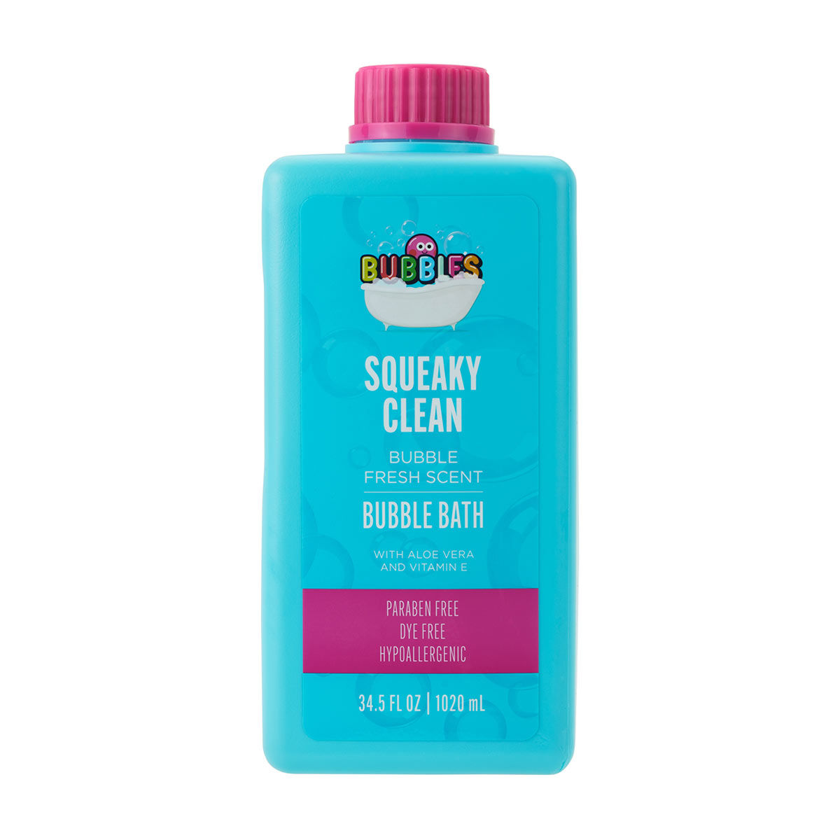 Bubbles Squeaky Clean Bubble Fresh Scent Bubble Bath, 34.5 Fl Oz