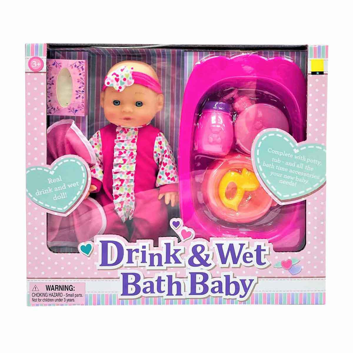 The New York Doll Collection Drink and Wet Potty Training Doll