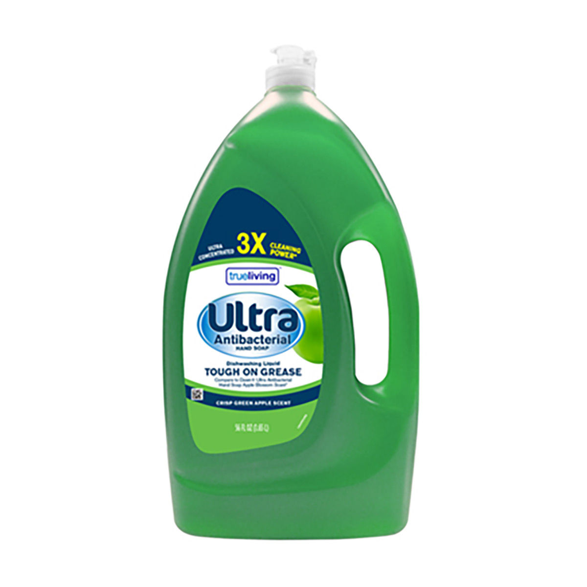 True Living Ultra Antibacterial Hand Soap & Dishwashing Liquid Crisp Green Apple, 56 Fl Oz