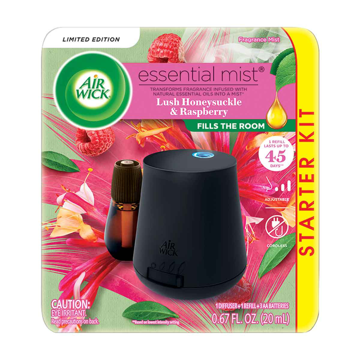 Essential Mist Lush Honeysuckle & Raspberry Starter Kit
