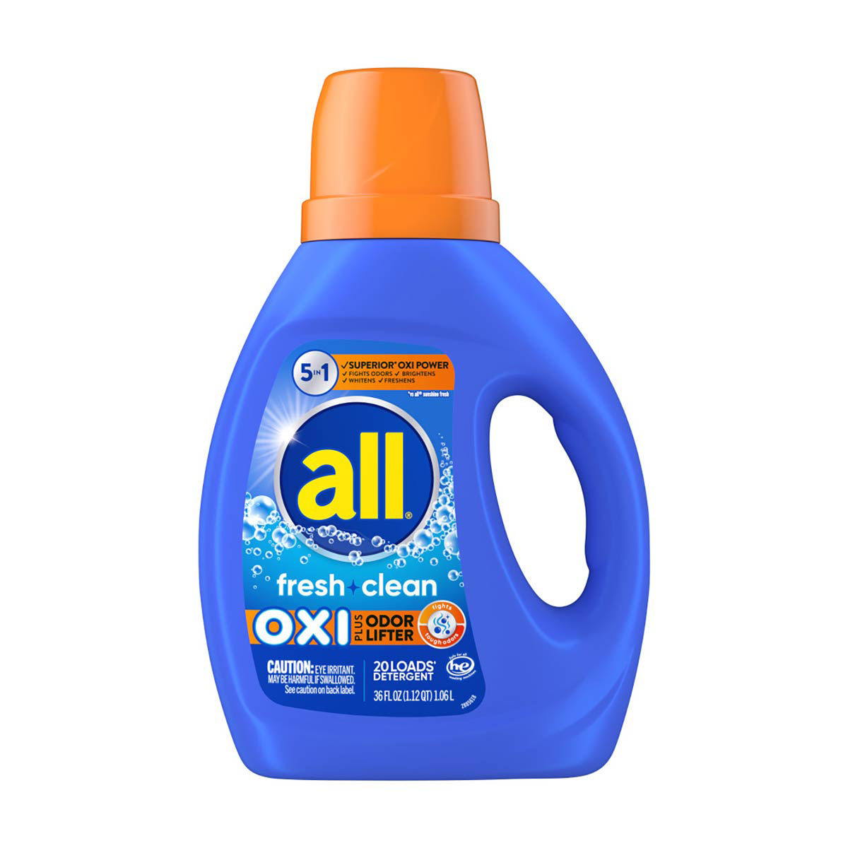 All Liquid Laundry Detergent - Fresh Clean Oxi Plus Odor Lifter, 36 Fl ...
