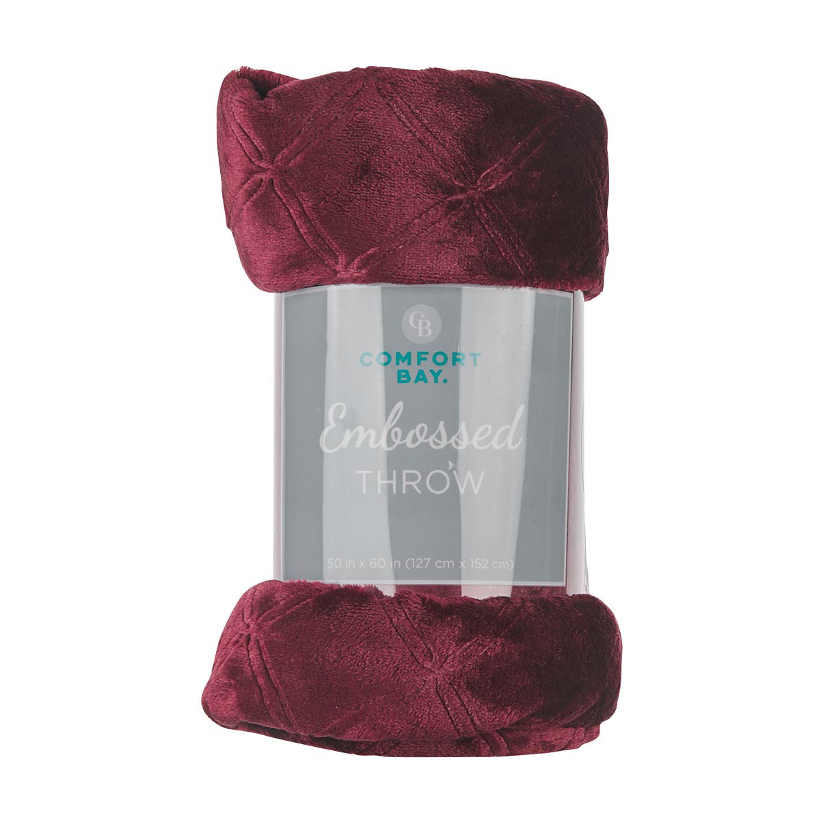 Comfort Bay Embossed Plush Throw 50 x 60 in Assorted