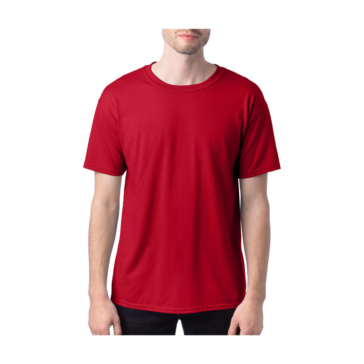 Hanes Men s EcoSmart Short Sleeve Tee Deep Red Small