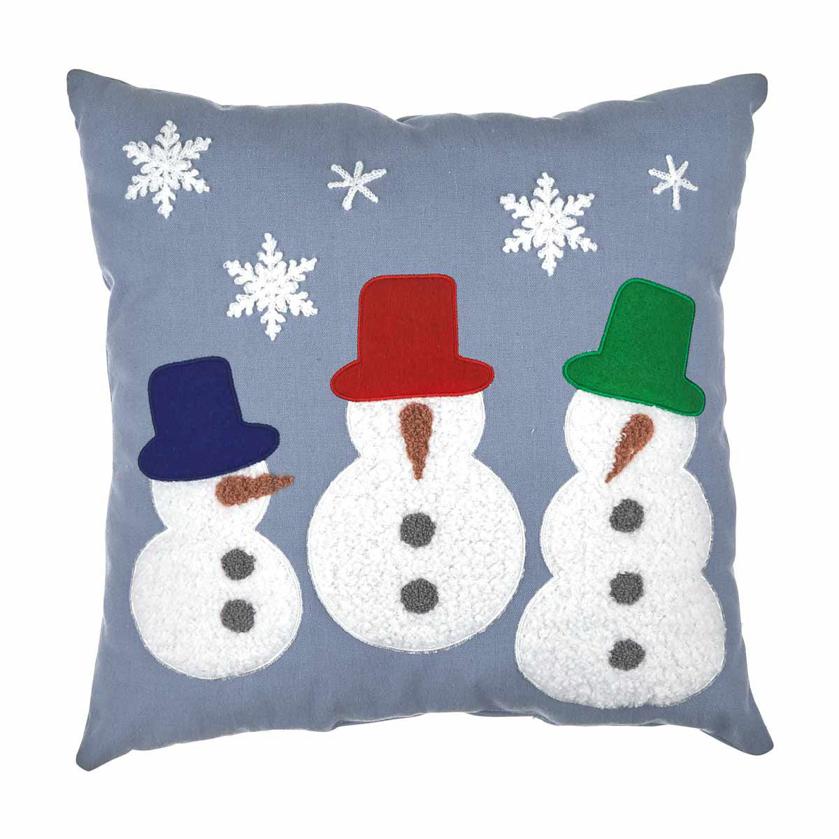 Christmas Throw Pillow Cover, Mittens, Mashmallows, Snowballs