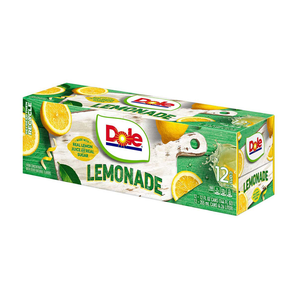 Buy Dole Juice Drink Lemonade 12 Fl Oz 12 Count from Dollar General ...