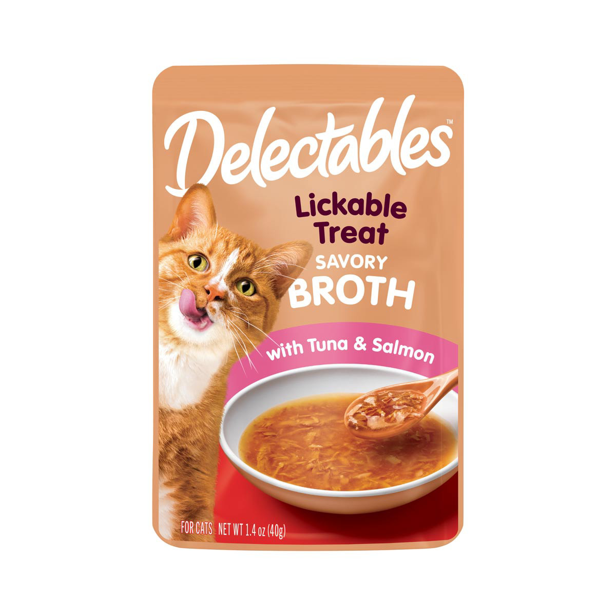 Delectables Lickable Treat Savory Broth, Tuna & Salmon - 1.4 oz