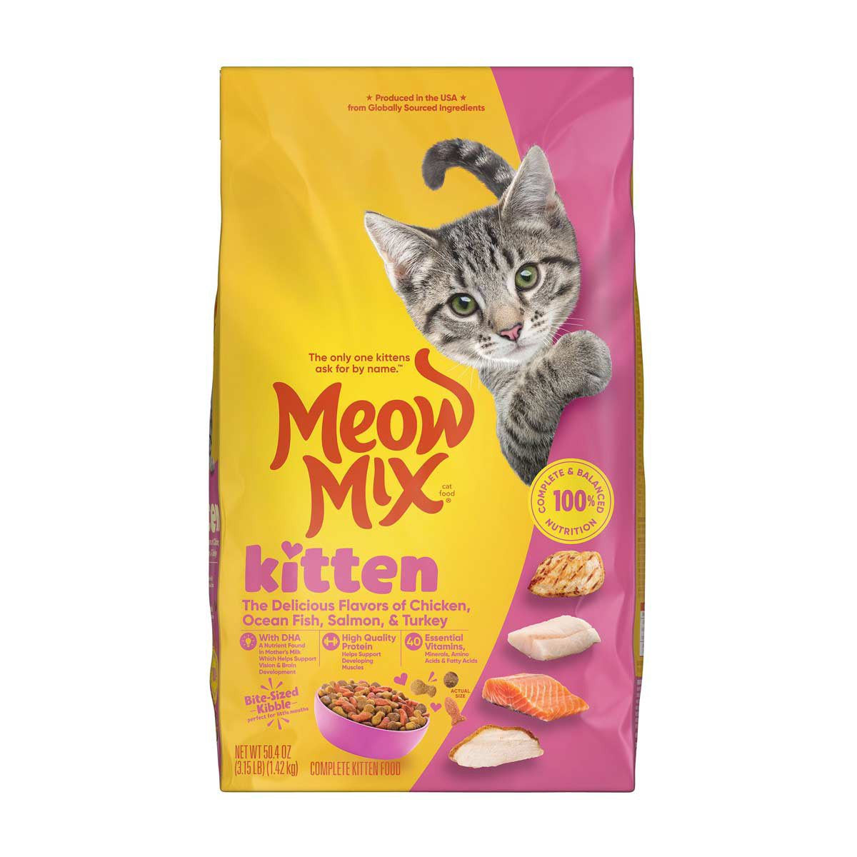 Meow Mix Kitten Li l Nibbles Dry Cat Food 3.15 lb