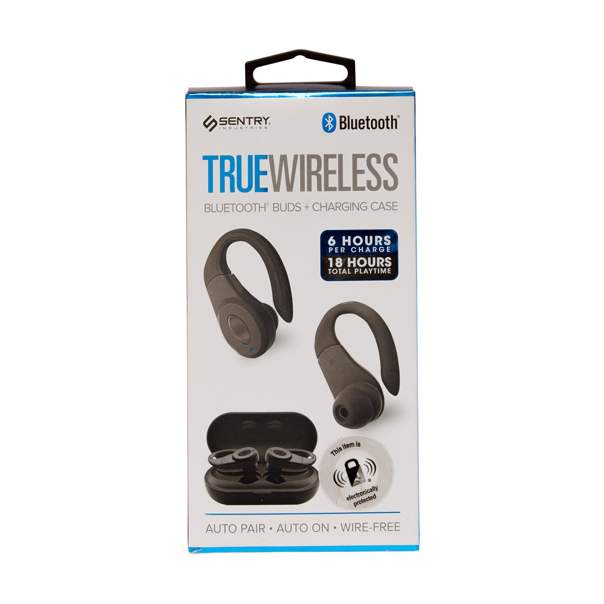 Sentry True Wireless Bluetooth Hook Earbuds with Charging Case