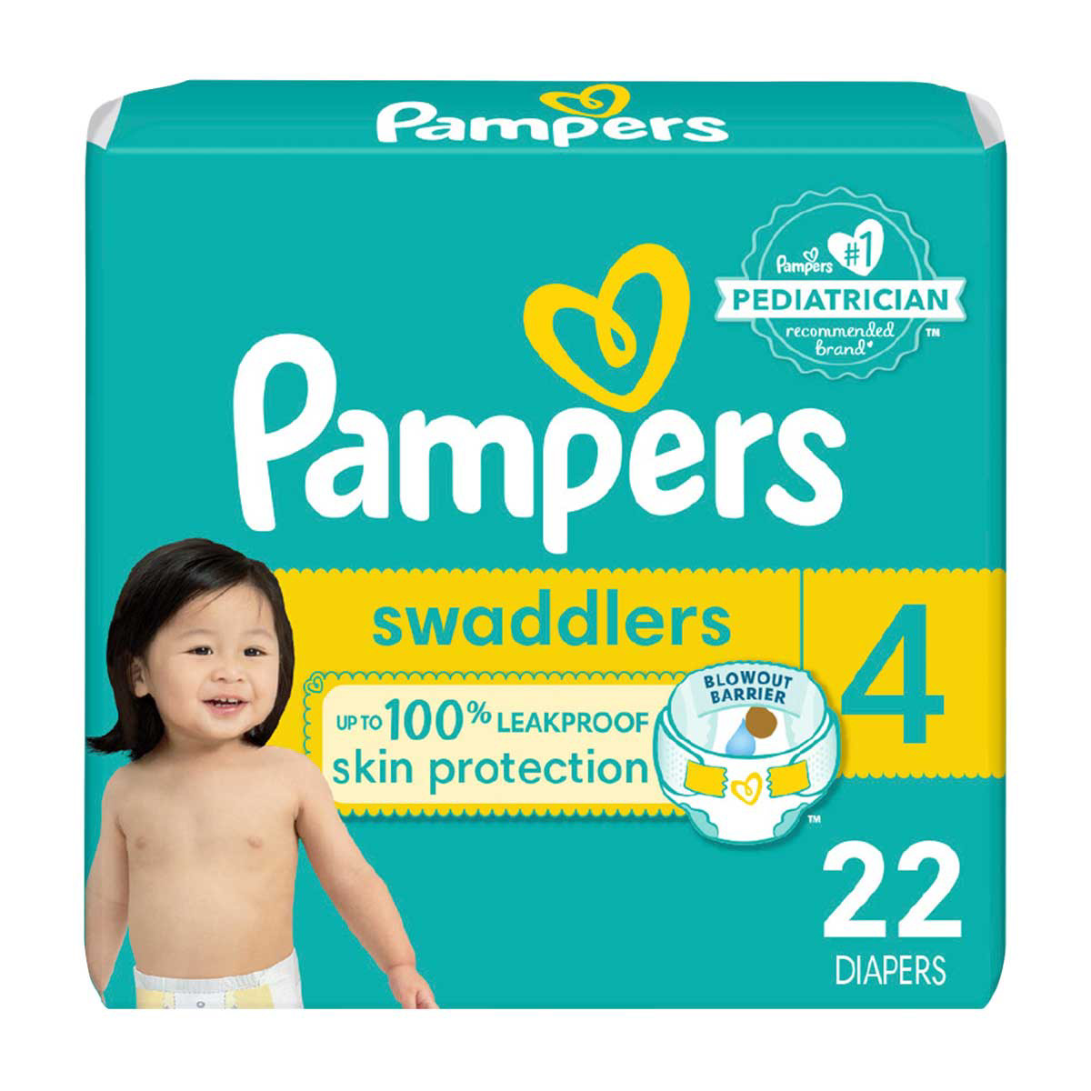 Pampers Swaddlers Active Baby Diapers - Size 4, 22 ct