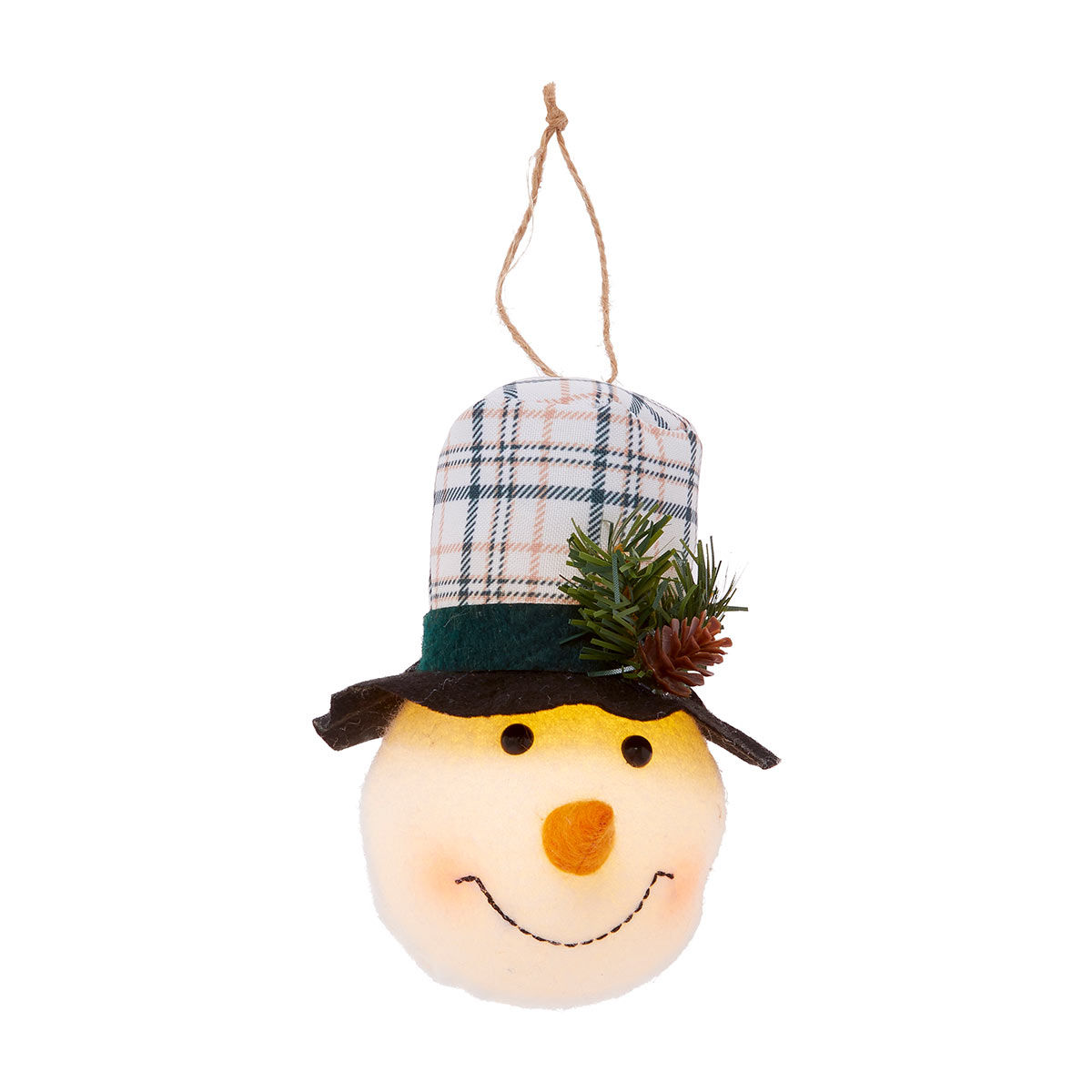 Holiday Style Christmas Light-Up Snowman Ornament, Assorted