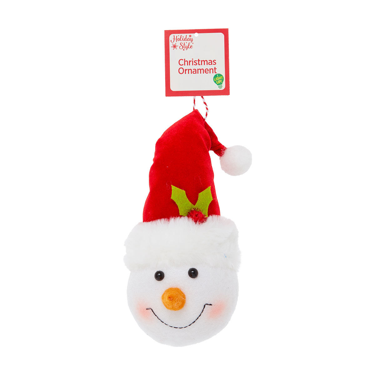 Holiday Style Christmas Light-Up Snowman Ornament, Assorted