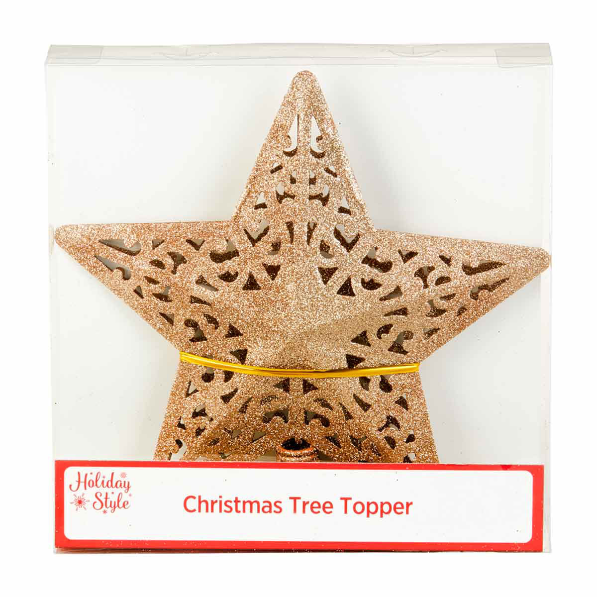 Holiday Style Metal Christmas Tree Topper, 8 in - Assorted Holiday Style Metal Christmas Tree Topper, 8 in - Assorted