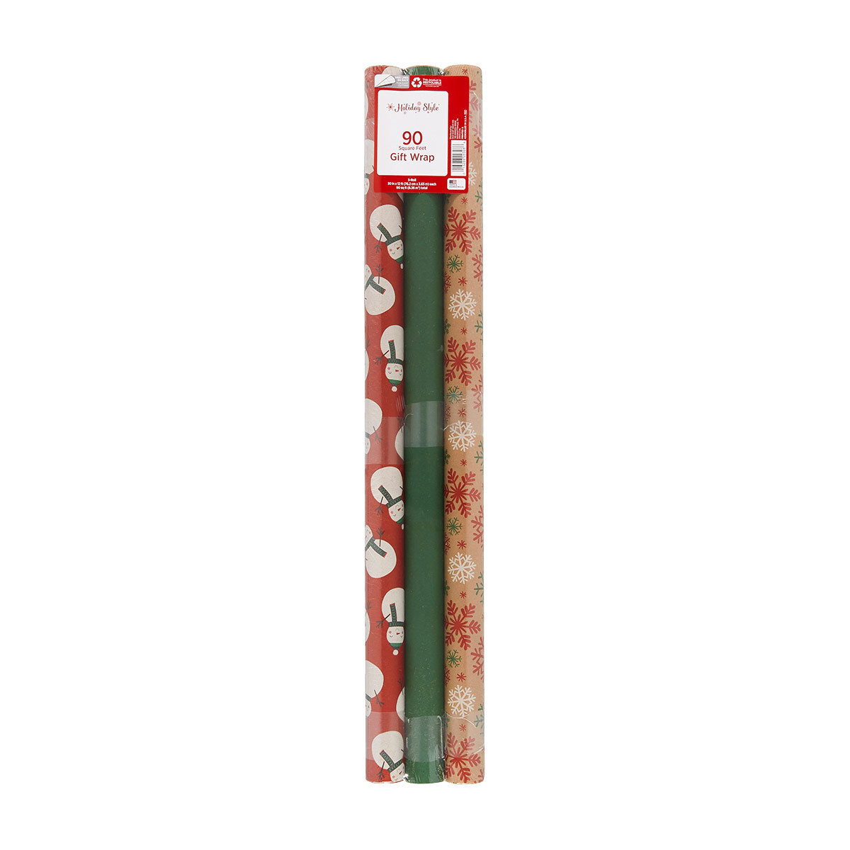 Holiday-Style-Kraft-Christmas-Gift-Wrap,-90-sq-ft---Assorted