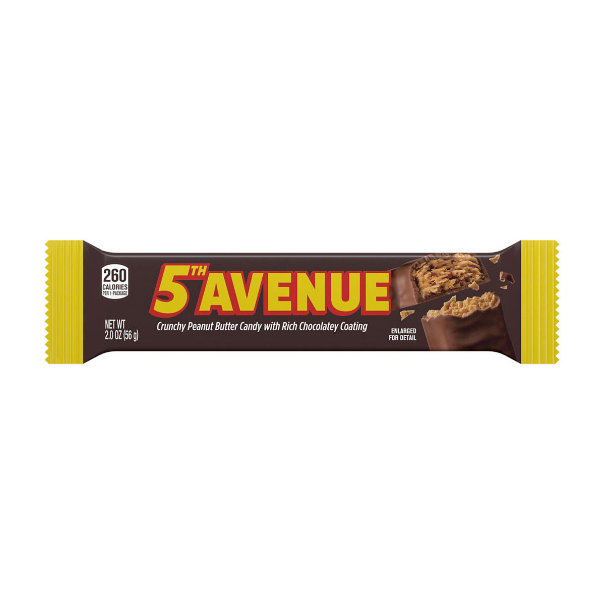 5th Avenue Crunchy Peanut Butter In A Rich, Chocolate Coating Candy Bar, 2  Oz