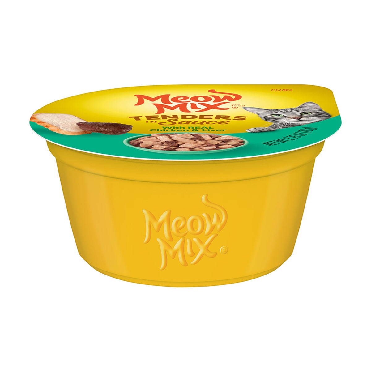 Meow Mix Chicken Liver Tenders In Sauce Wet Cat Food Cup 2.75 Oz