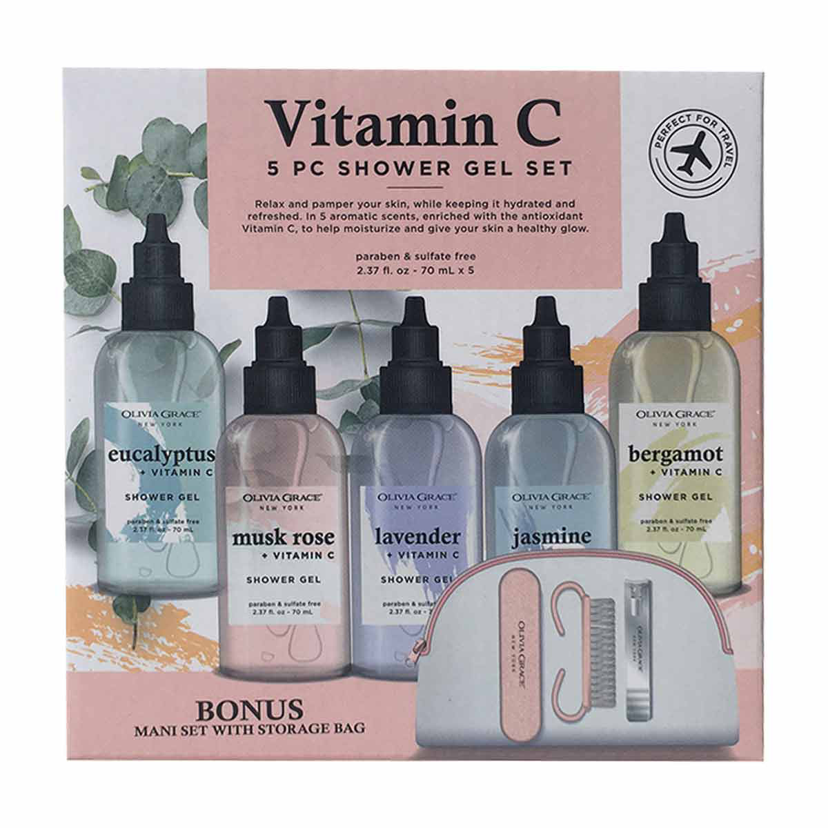 Olivia Grace Vitamin C Shower Gel Set, 5 Pc