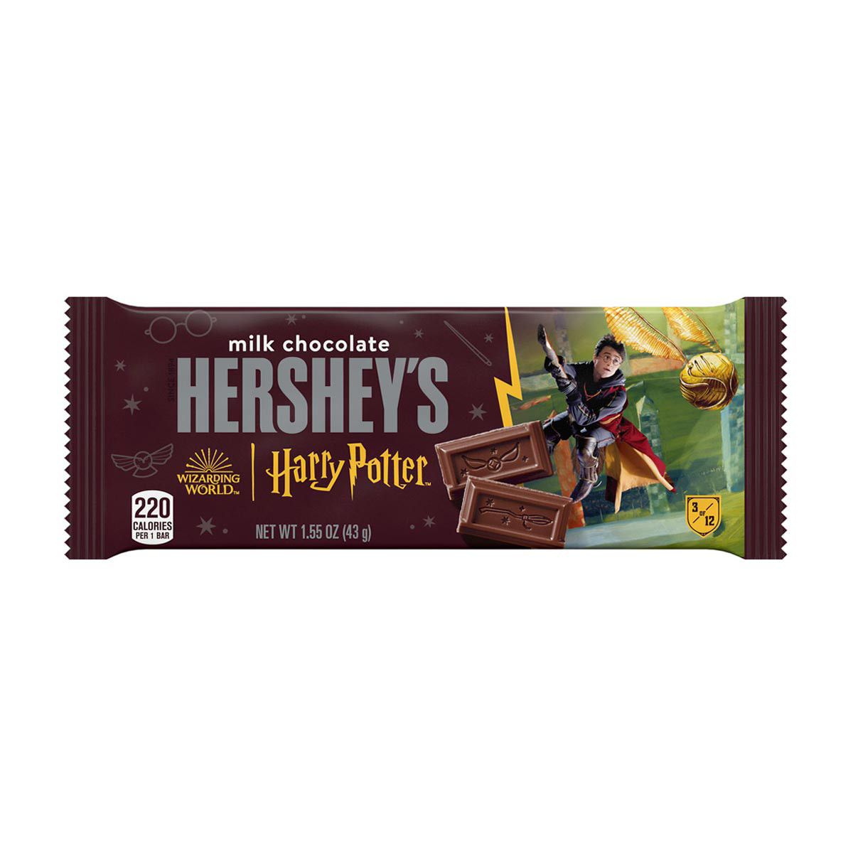 HERSHEY'S Milk Chocolate Candy Bar, 1.55 oz