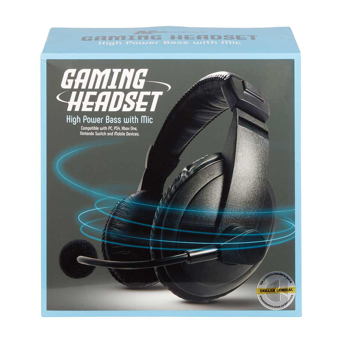 Mobilessentials Gaming Headset High Power Bass With Mic Black