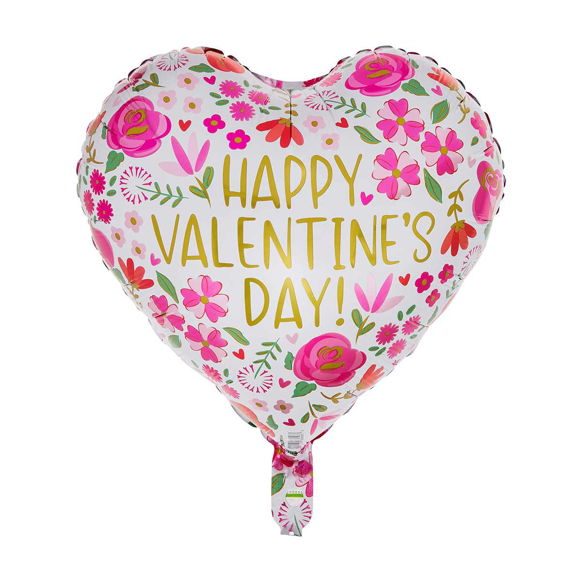 17" Foil "Happy Valentine's Day" Heart Shaped Balloon With Curling