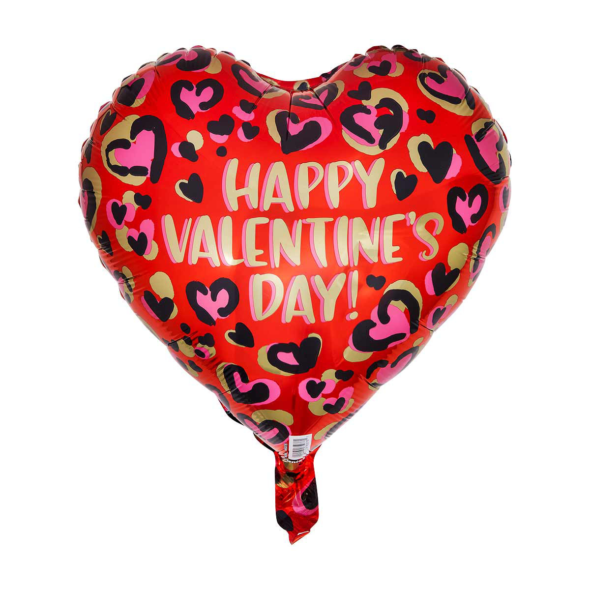 Foil Leopard Print Happy Valentine's Day Heart Shaped Balloon With Curling  Ribbon, 17 In