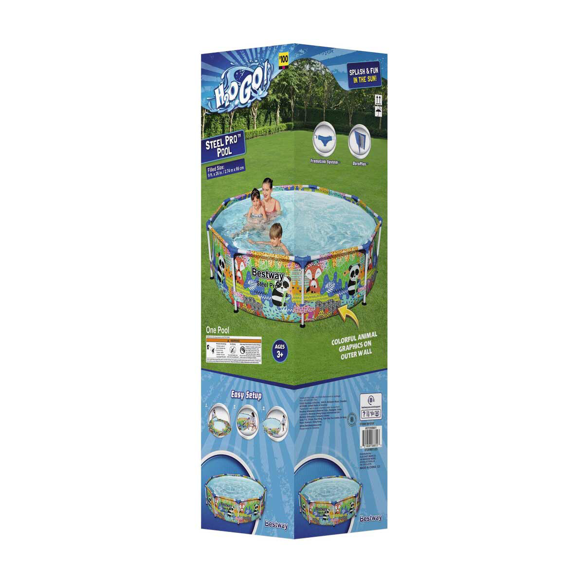 H2ogo! Steel Frame Pool, 9 Ft