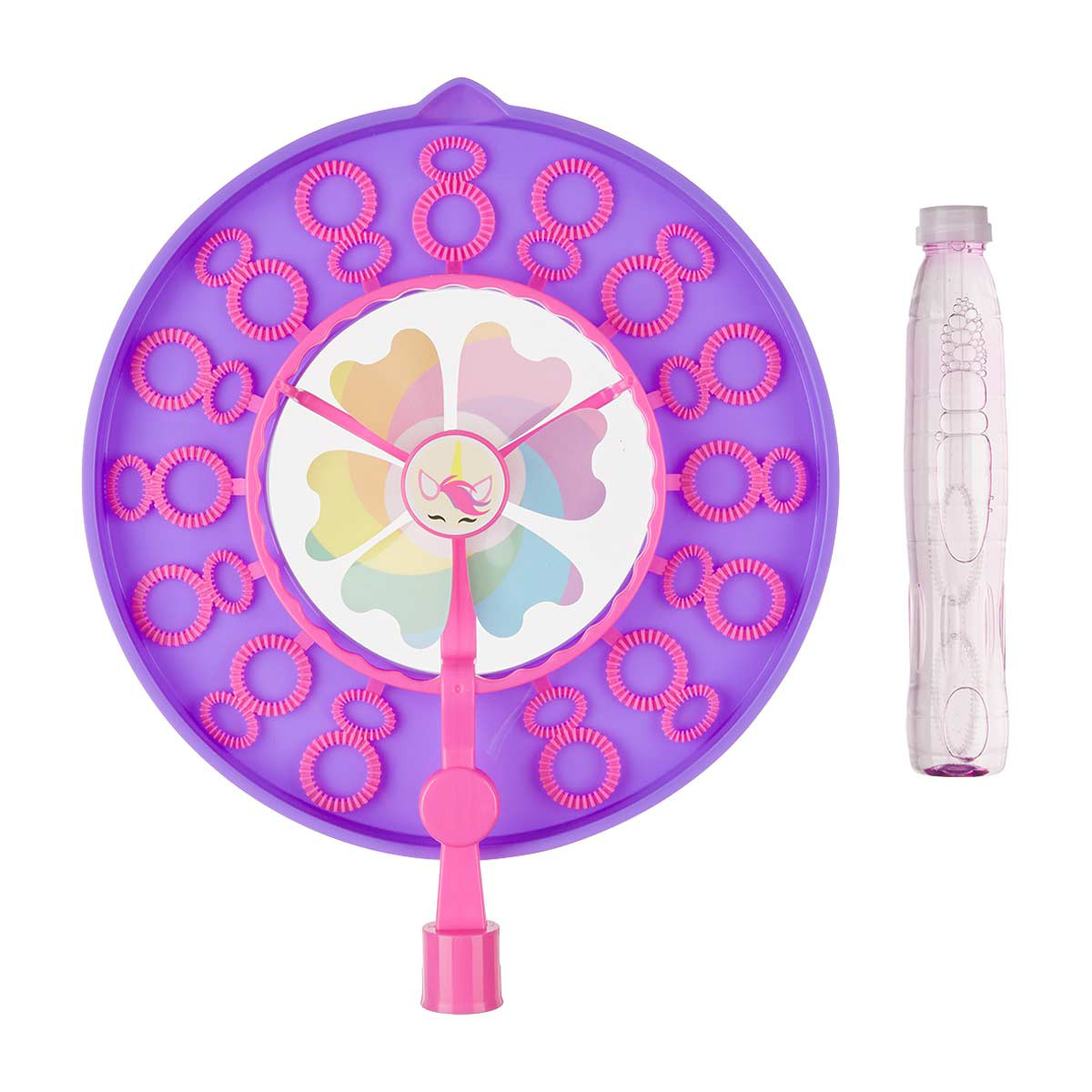 2 in 1 Bubble Wand Pinwheel with Bubble Solution Assorted