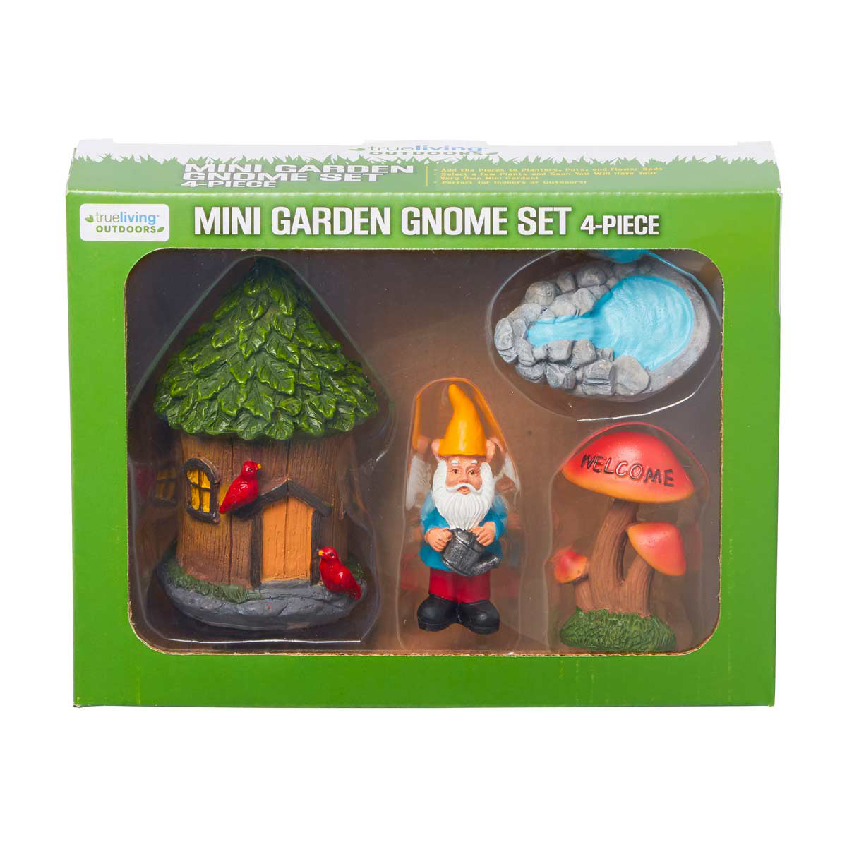 True Living Outdoors Mini Garden Gnome Set, Assorted
