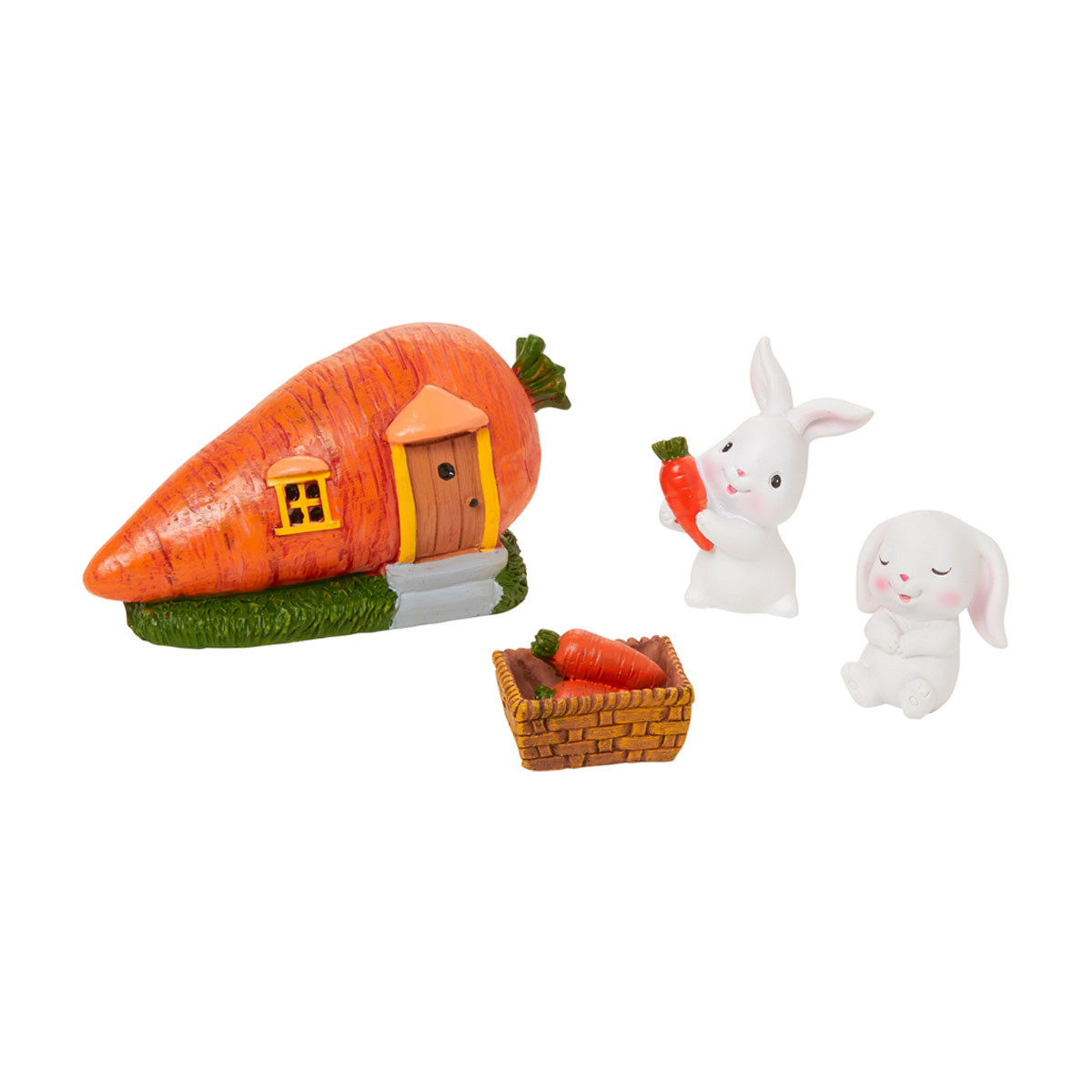 True Living Outdoors Bunny Carrot House Set 4 pc
