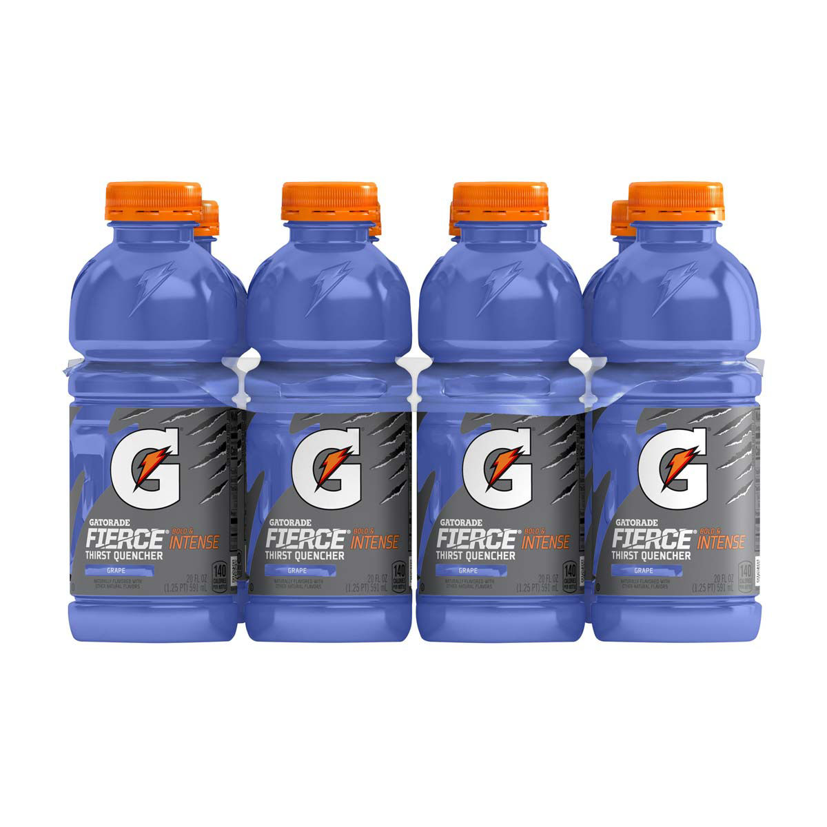 Gatorade Fierce Thirst Quencher Sports Drink, Grape, 20 fl oz Bottles, 8 ct