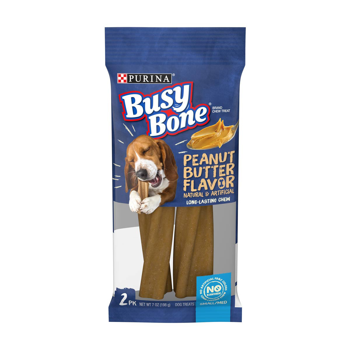 Purina Busy Bone Peanut Butter Flavor Long Lasting Dog Chews 7 oz 2 ct